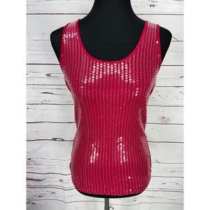 Next Era Crimson Tank Top‎ With Sequins Size large Super Flattering With Sequins